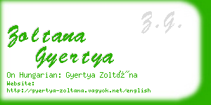 zoltana gyertya business card
